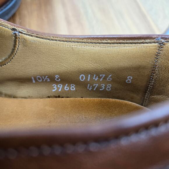 Allen Edmonds Mens 10.5E Ellsworth Brown Cap Toe Office Oxford Dress Shoe 3968 - Picture 12 of 12